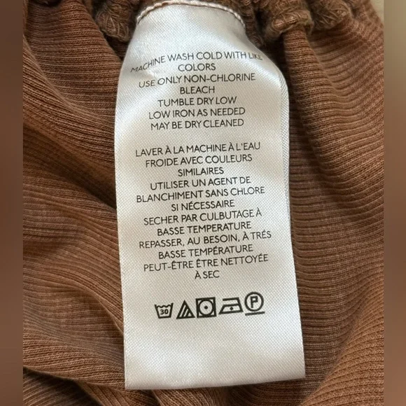 Pilcro Anthropologie brown ruched side tie tank top women’s size XXS - Picture 8 of 9